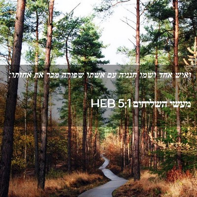 Picture 02 - מעשי השליחים 5:1 HEB - ואיש אחד ושמו חנניה עם אשתו - Bible Verse Picture