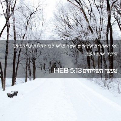 Picture 02 - מעשי השליחים 5:13 HEB - ומן האחרים אין איש אשר מלאו - Bible Verse Picture