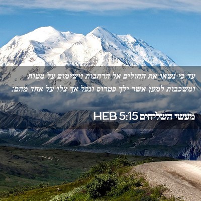 Picture 02 - מעשי השליחים 5:15 HEB - עד כי נשאו את החולים אל - Bible Verse Picture