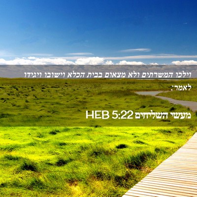 Picture 02 - מעשי השליחים 5:22 HEB - וילכו המשרתים ולא מצאום - Bible Verse Picture