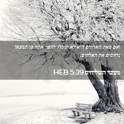 Picture 02 - מעשי השליחים 5:39 HEB - ואם מאת האלהים היא לא תוכלו - Bible Verse Picture