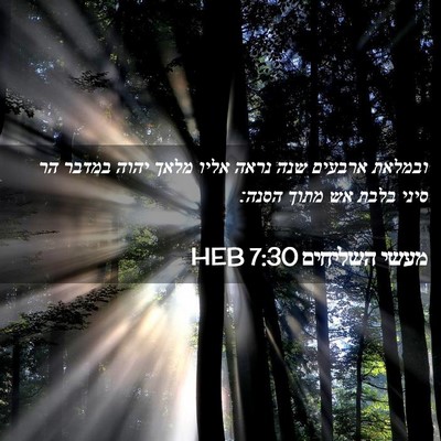 Picture 02 - מעשי השליחים 7:30 HEB - ובמלאת ארבעים שנה נראה - Bible Verse Picture