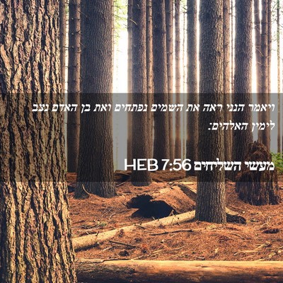 Picture 02 - מעשי השליחים 7:56 HEB - ויאמר הנני ראה את השמים - Bible Verse Picture