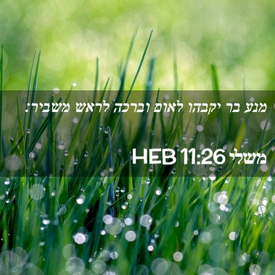 Picture 02 - משלי 11:26 HEB - מנע בר יקבהו לאום וברכה - Bible Verse Picture