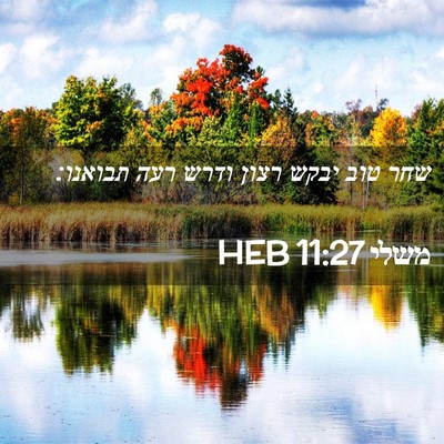 Picture 02 - משלי 11:27 HEB - שחר טוב יבקש רצון ודרש רעה - Bible Verse Picture