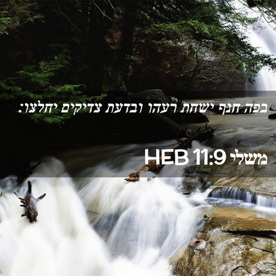 Picture 02 - משלי 11:9 HEB - בפה חנף ישחת רעהו ובדעת - Bible Verse Picture