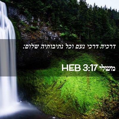 Picture 02 - משלי 3:17 HEB - דרכיה דרכי נעם וכל - Bible Verse Picture