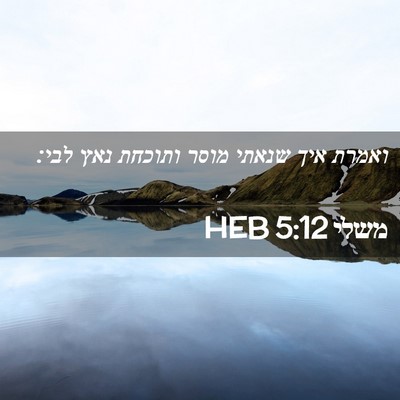 Picture 02 - משלי 5:12 HEB - ואמרת איך שנאתי מוסר - Bible Verse Picture