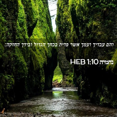 Picture 02 - נחמיה 1:10 HEB - והם עבדיך ועמך אשר פדית - Bible Verse Picture