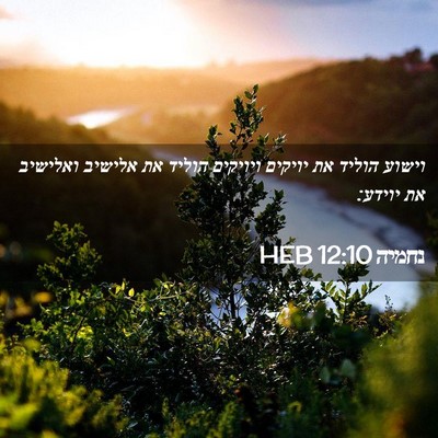 Picture 02 - נחמיה 12:10 HEB - וישוע הוליד את יויקים - Bible Verse Picture