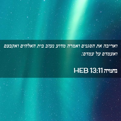Picture 02 - נחמיה 13:11 HEB - ואריבה את הסגנים ואמרה - Bible Verse Picture