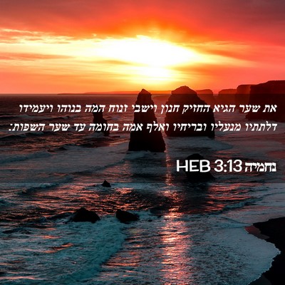Picture 02 - נחמיה 3:13 HEB - את שער הגיא החזיק חנון - Bible Verse Picture