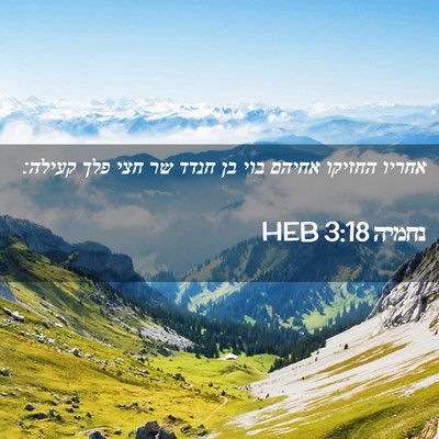 Picture 02 - נחמיה 3:18 HEB - אחריו החזיקו אחיהם בוי בן - Bible Verse Picture