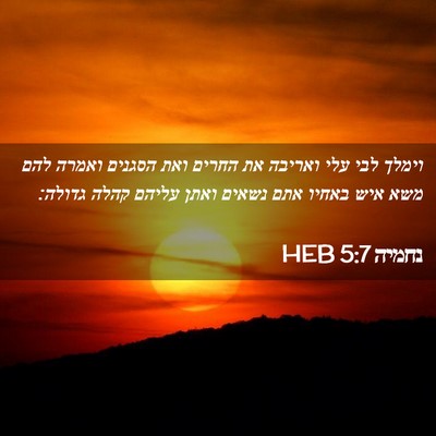 Picture 02 - נחמיה 5:7 HEB - וימלך לבי עלי ואריבה את - Bible Verse Picture
