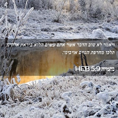 Picture 02 - נחמיה 5:9 HEB - ויאמר לא טוב הדבר אשר אתם - Bible Verse Picture