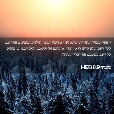 Picture 02 - נחמיה 8:9 HEB - ויאמר נחמיה הוא התרשתא - Bible Verse Picture