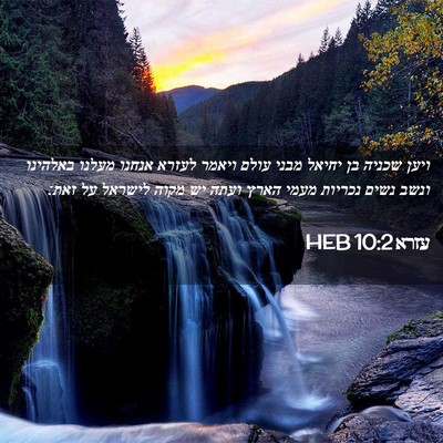 Picture 02 - עזרא 10:2 HEB - ויען שכניה בן יחיאל מבני - Bible Verse Picture