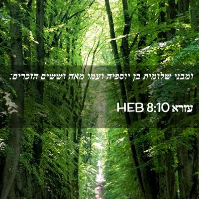 Picture 02 - עזרא 8:10 HEB - ומבני שלומית בן יוספיה - Bible Verse Picture