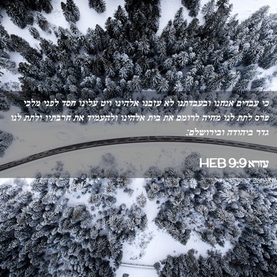 Picture 02 - עזרא 9:9 HEB - כי עבדים אנחנו ובעבדתנו לא - Bible Verse Picture