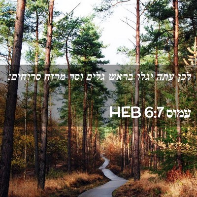 Picture 02 - עמוס 6:7 HEB - לכן עתה יגלו בראש גלים וסר - Bible Verse Picture