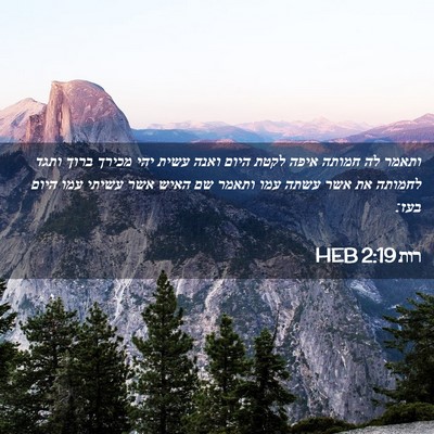 Picture 02 - רות 2:19 HEB - ותאמר לה חמותה איפה לקטת - Bible Verse Picture