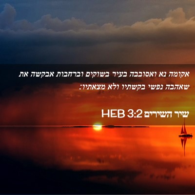 Picture 02 - שיר השירים 3:2 HEB - אקומה נא ואסובבה בעיר - Bible Verse Picture