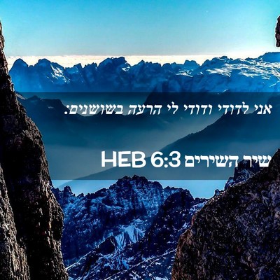 Picture 02 - שיר השירים 6:3 HEB - אני לדודי ודודי לי הרעה - Bible Verse Picture