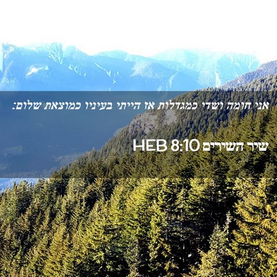 Picture 02 - שיר השירים 8:10 HEB - אני חומה ושדי כמגדלות אז - Bible Verse Picture