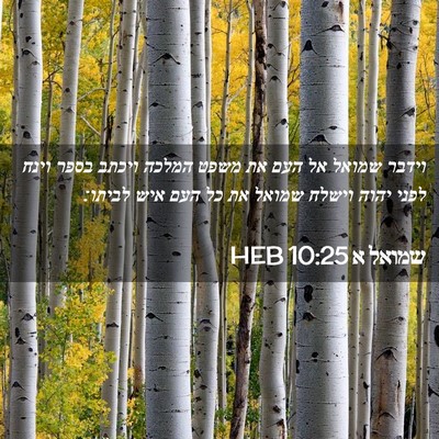 Picture 02 - שמואל א 10:25 HEB - וידבר שמואל אל העם את משפט - Bible Verse Picture