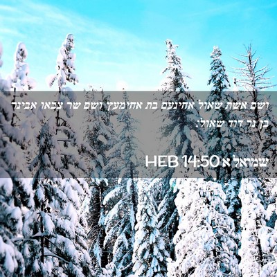 Picture 02 - שמואל א 14:50 HEB - ושם אשת שאול אחינעם בת - Bible Verse Picture