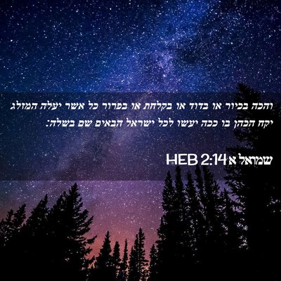 Picture 02 - שמואל א 2:14 HEB - והכה בכיור או בדוד או בקלחת - Bible Verse Picture