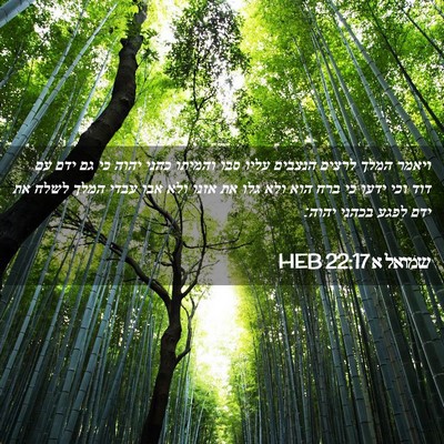 Picture 02 - שמואל א 22:17 HEB - ויאמר המלך לרצים הנצבים - Bible Verse Picture