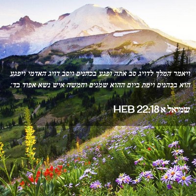 Picture 02 - שמואל א 22:18 HEB - ויאמר המלך לדויג סב אתה - Bible Verse Picture