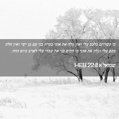 Picture 02 - שמואל א 22:8 HEB - כי קשרתם כלכם עלי ואין גלה - Bible Verse Picture