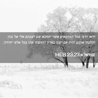 Picture 02 - שמואל א 23:23 HEB - וראו ודעו מכל המחבאים אשר - Bible Verse Picture