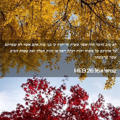 Picture 02 - שמואל א 26:16 HEB - לא טוב הדבר הזה אשר עשית חי - Bible Verse Picture