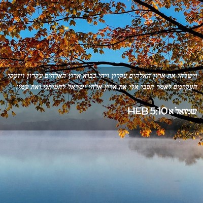 Picture 02 - שמואל א 5:10 HEB - וישלחו את ארון האלהים - Bible Verse Picture
