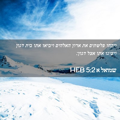 Picture 02 - שמואל א 5:2 HEB - ויקחו פלשתים את ארון - Bible Verse Picture