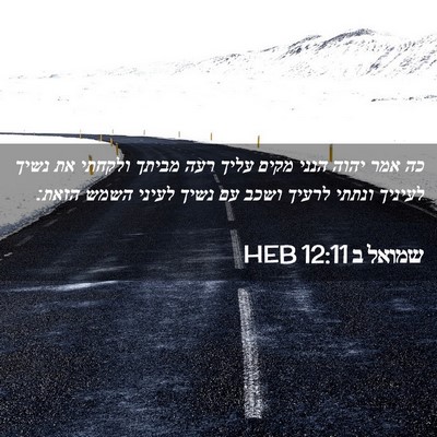 Picture 02 - שמואל ב 12:11 HEB - כה אמר יהוה הנני מקים עליך - Bible Verse Picture