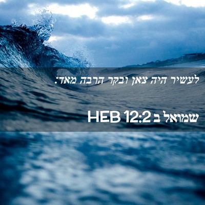 Picture 02 - שמואל ב 12:2 HEB - לעשיר היה צאן ובקר הרבה - Bible Verse Picture