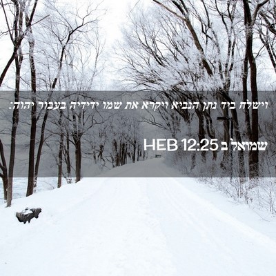 Picture 02 - שמואל ב 12:25 HEB - וישלח ביד נתן הנביא ויקרא - Bible Verse Picture