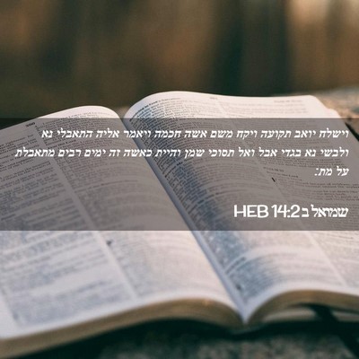 Picture 02 - שמואל ב 14:2 HEB - וישלח יואב תקועה ויקח משם - Bible Verse Picture