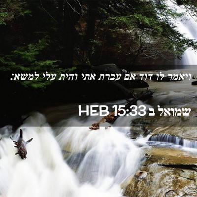 Picture 02 - שמואל ב 15:33 HEB - ויאמר לו דוד אם עברת אתי - Bible Verse Picture