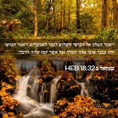 Picture 02 - שמואל ב 18:32 HEB - ויאמר המלך אל הכושי השלום - Bible Verse Picture
