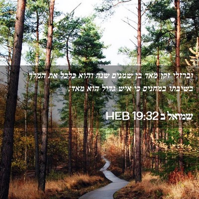 Picture 02 - שמואל ב 19:32 HEB - וברזלי זקן מאד בן שמנים שנה - Bible Verse Picture