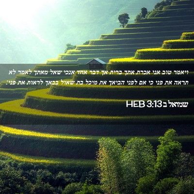 Picture 02 - שמואל ב 3:13 HEB - ויאמר טוב אני אכרת אתך ברית - Bible Verse Picture