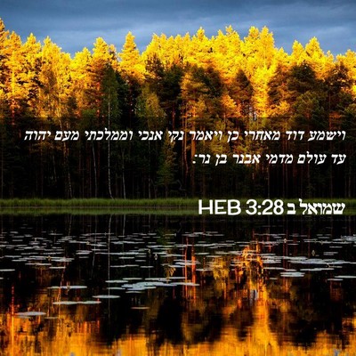 Picture 02 - שמואל ב 3:28 HEB - וישמע דוד מאחרי כן ויאמר - Bible Verse Picture