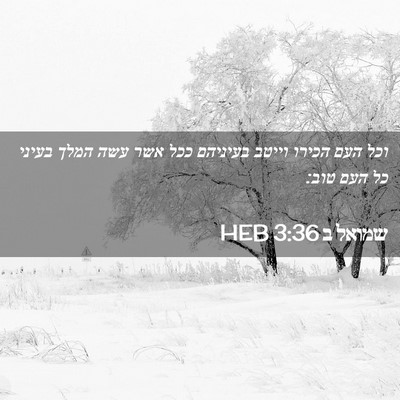 Picture 02 - שמואל ב 3:36 HEB - וכל העם הכירו וייטב - Bible Verse Picture