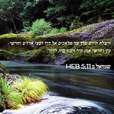 Picture 02 - שמואל ב 5:11 HEB - וישלח חירם מלך צר מלאכים אל - Bible Verse Picture