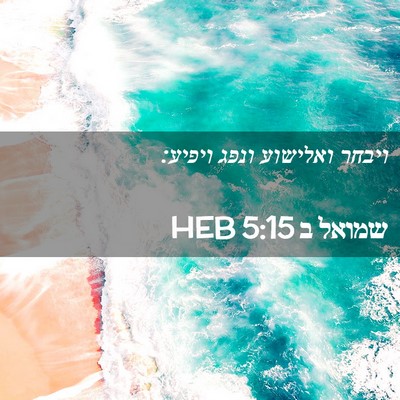 Picture 02 - שמואל ב 5:15 HEB - ויבחר ואלישוע ונפג - Bible Verse Picture